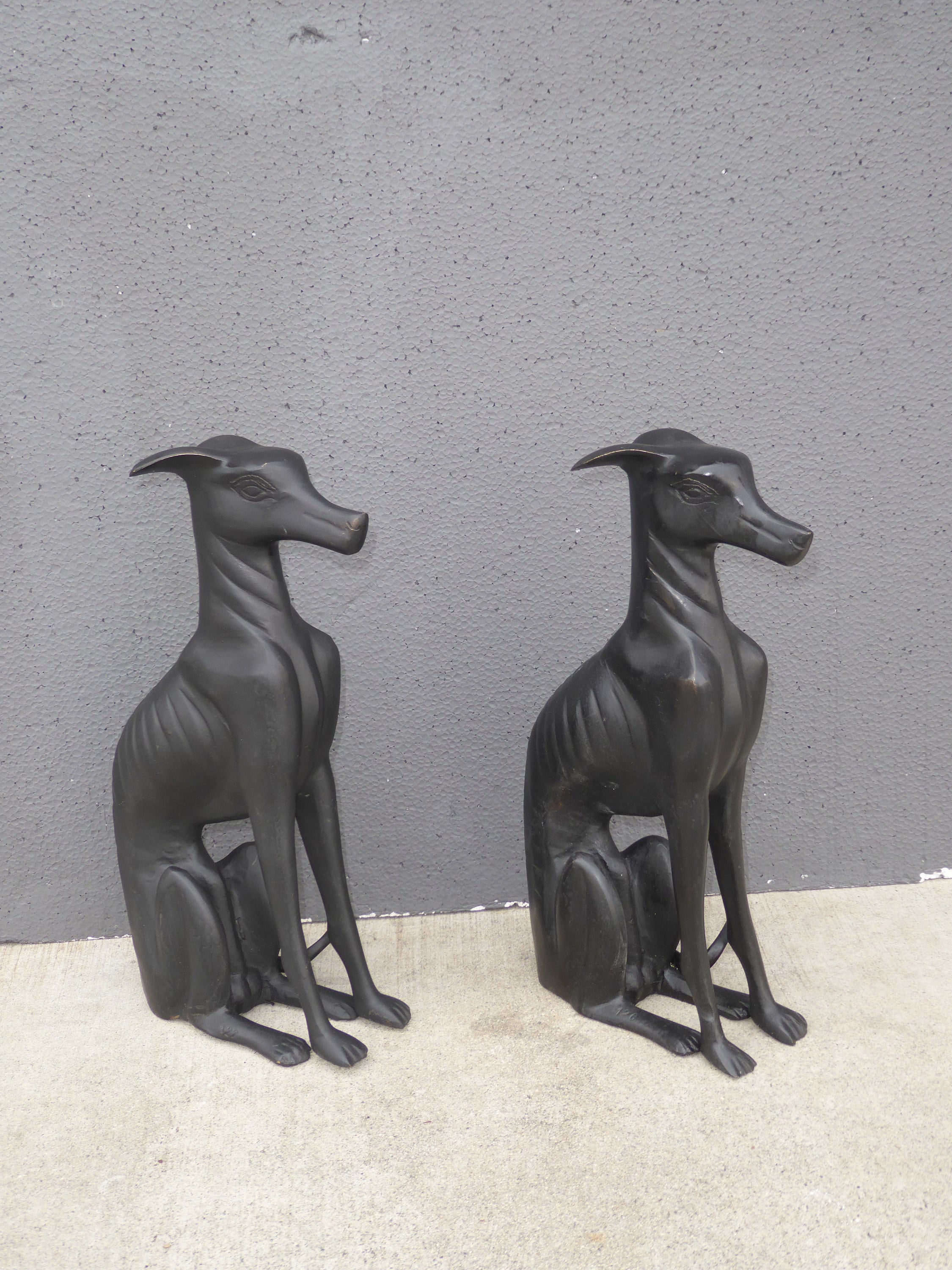 bronze greyhound figurines