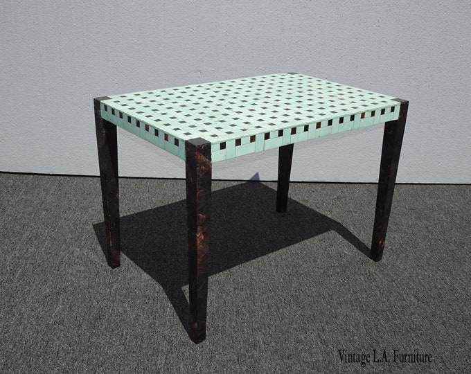 Vintage Designer Carlo Pessina Stone and Mother of Pearl Coffee Table