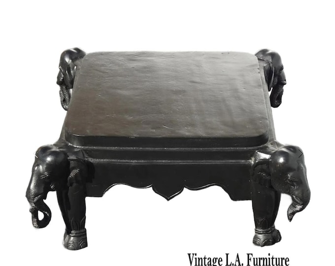 Vintage Black Elephant Coffee Table , Side Table or Bench 2of2