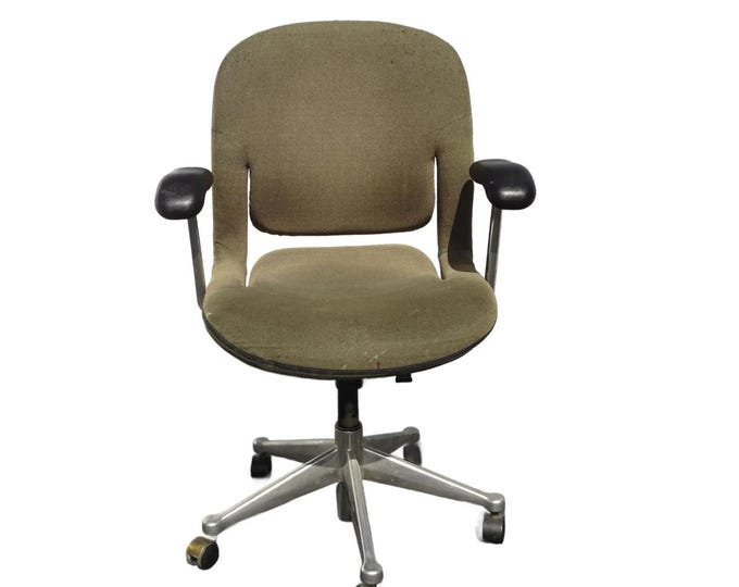 1of4 Vintage Herman Miller Task Desk Arm Chair Aluminum Base Adjustible Height