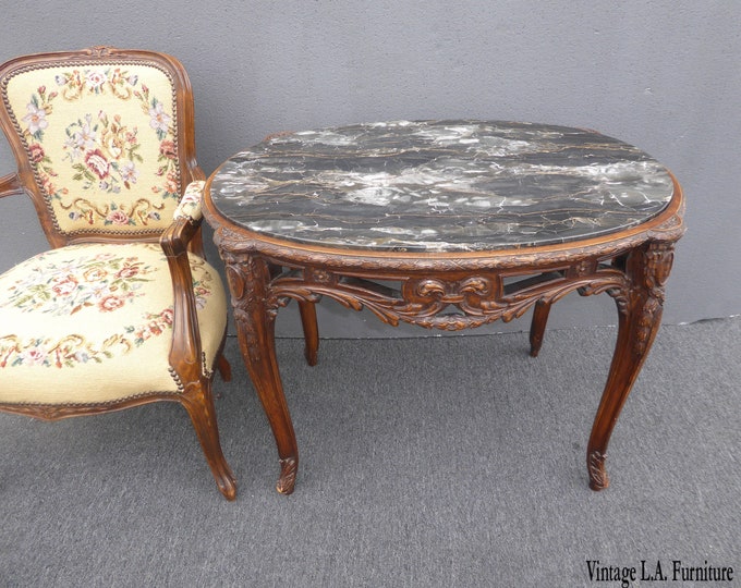 A Pair of Modern French Louis XV Style Bronze and Faux Marquetry Side Tables