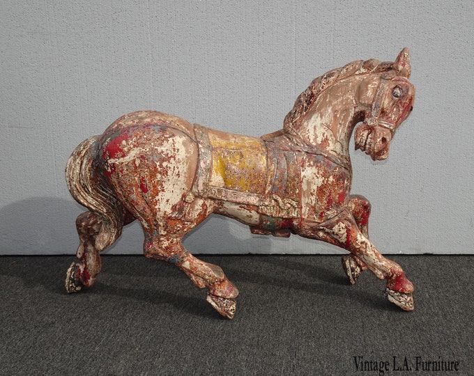 19th Century 26" Tall Statue Carousel Prancing Horse