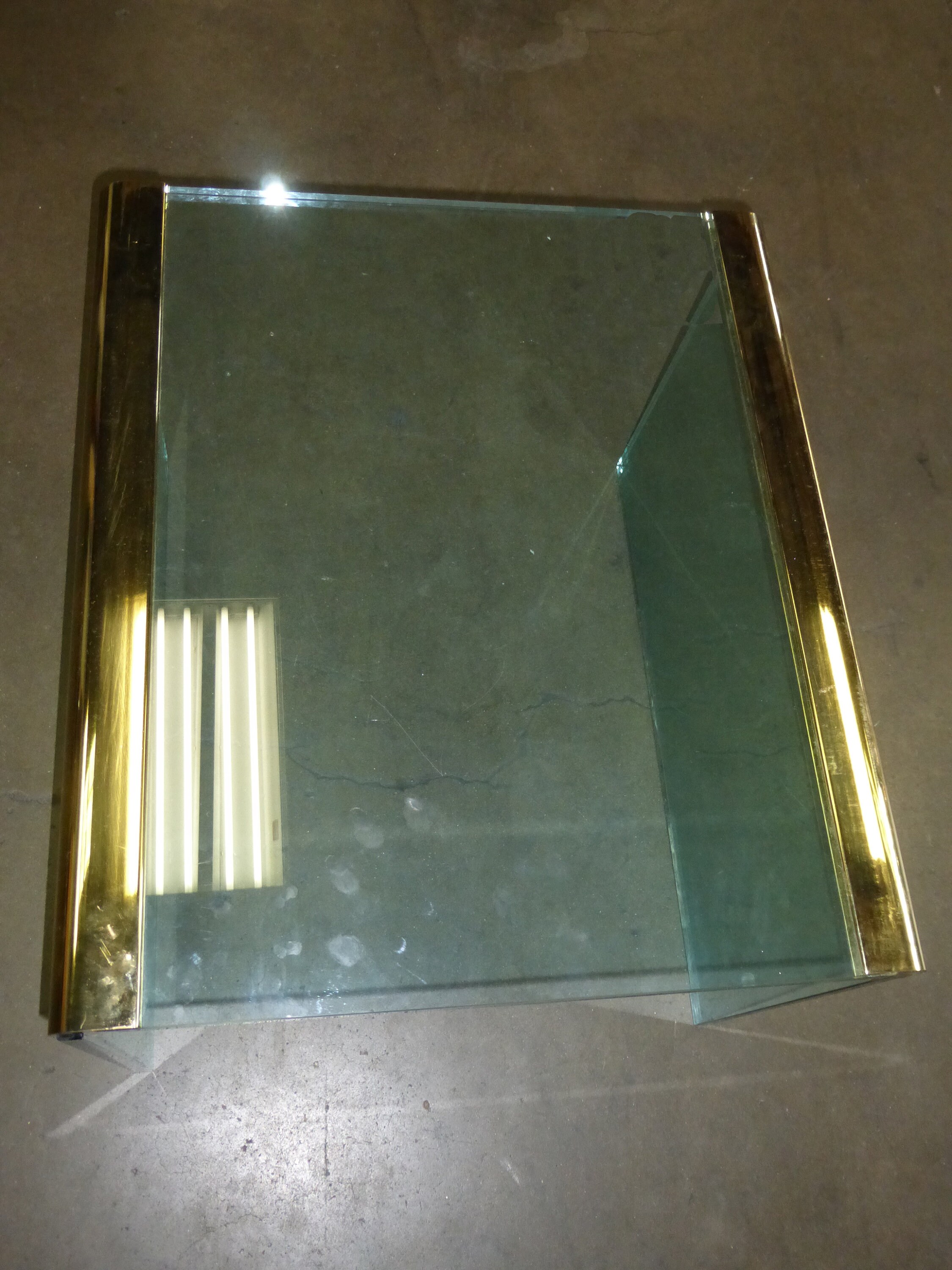 Pace Collection By Leon Rosen Vintage Brass & Glass End Table Coffee Table