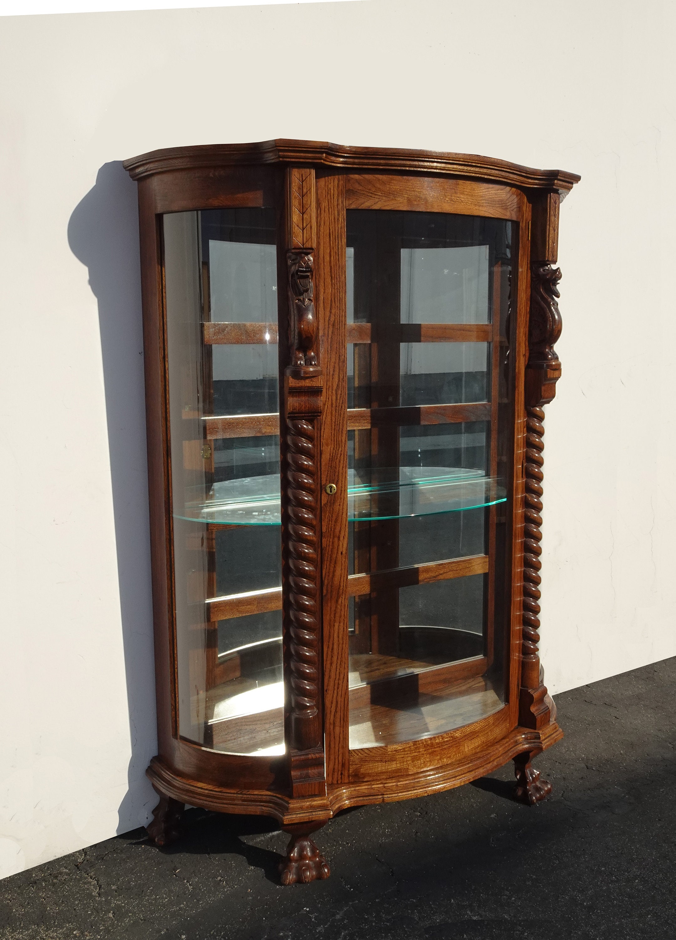 Carrizal lighted curio sale cabinet