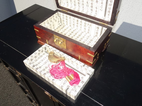 Set of Three Vintage Oriental Asian Jewelry Stora… - image 9