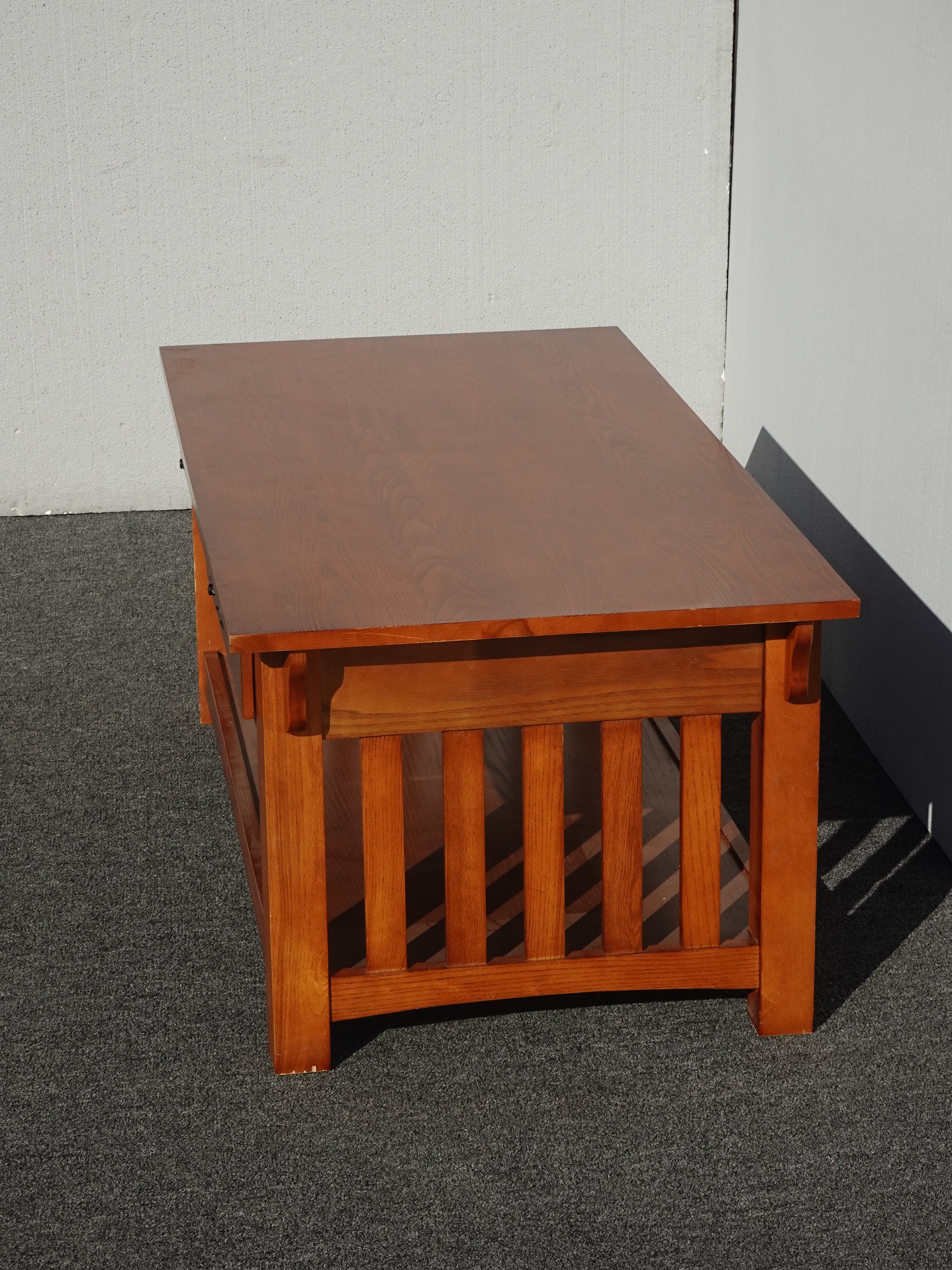 Vintage Stickley Style Brown Cocktail Coffee Table