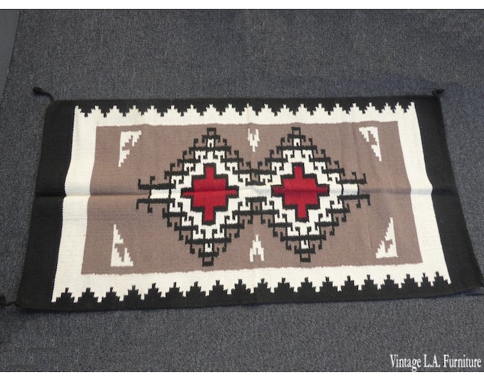 Southwestern Style Geometric Pattern Wool Blanket New or Tapestry