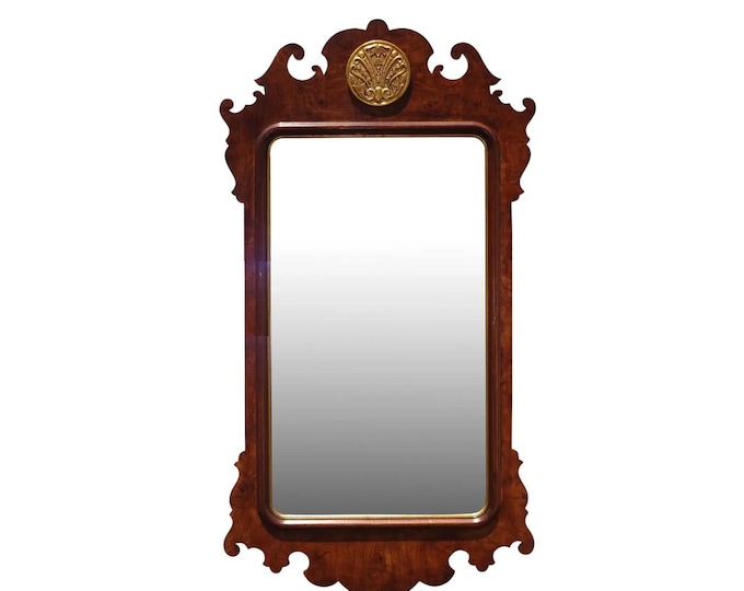 54" Tall Vintage Henredon French Chippendale Brown Gold Gilt Wall Mantle Mirror