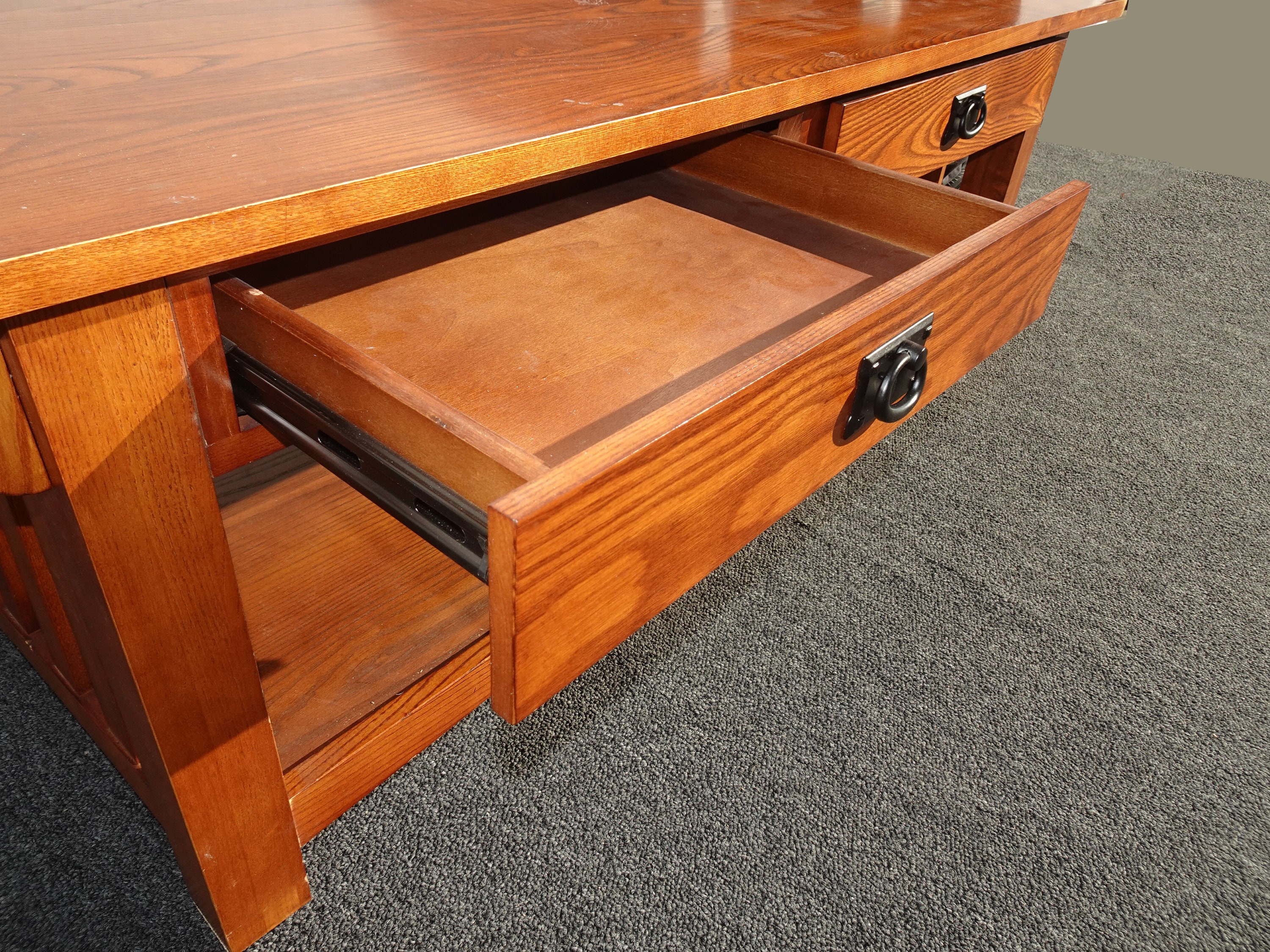Vintage Stickley Style Brown Cocktail Coffee Table