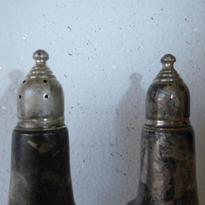 Vintage/Antique Empire Sterling Silver Weighted Salt & Pepper Shakers 242 image 7