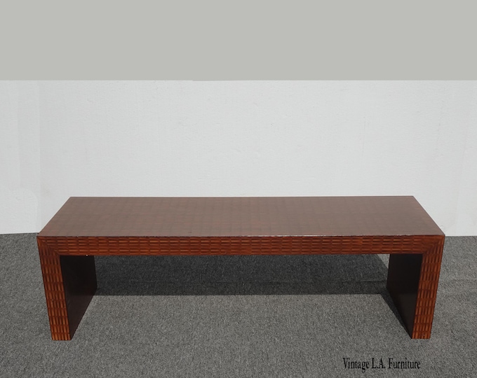 Vintage Mid Century Modern Baker Brown Coffee Table ~ Barbara Barry Collection