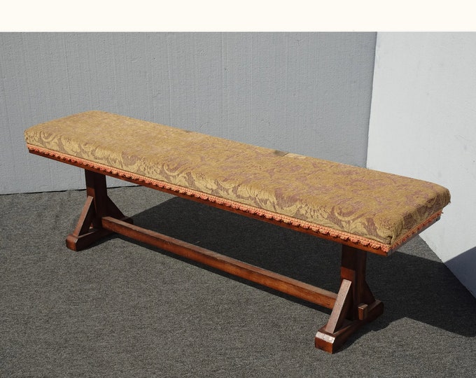 Vintage French Country Brown Bench ~ Bedside Bench