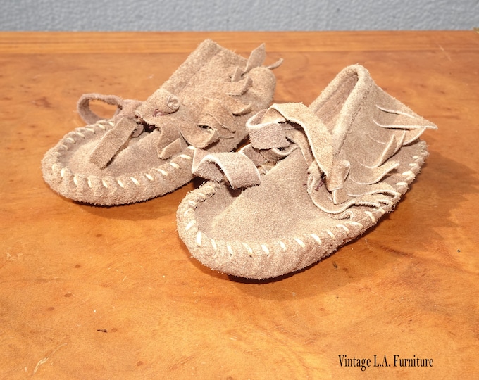 Pair of Tan Childs Bastien Mocassins Size 3