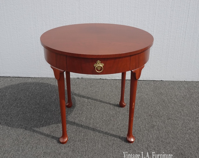 Vintage Queen Anne Side Table Mahogany Woodtone by Baker Furniture Co.