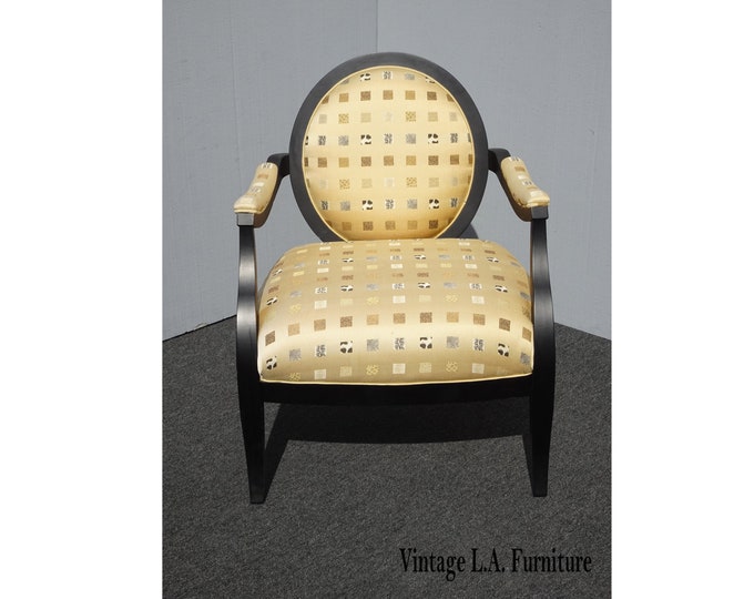 Vintage Sam Moore Contemporary Modern Gold Silk Blend Accent Chair