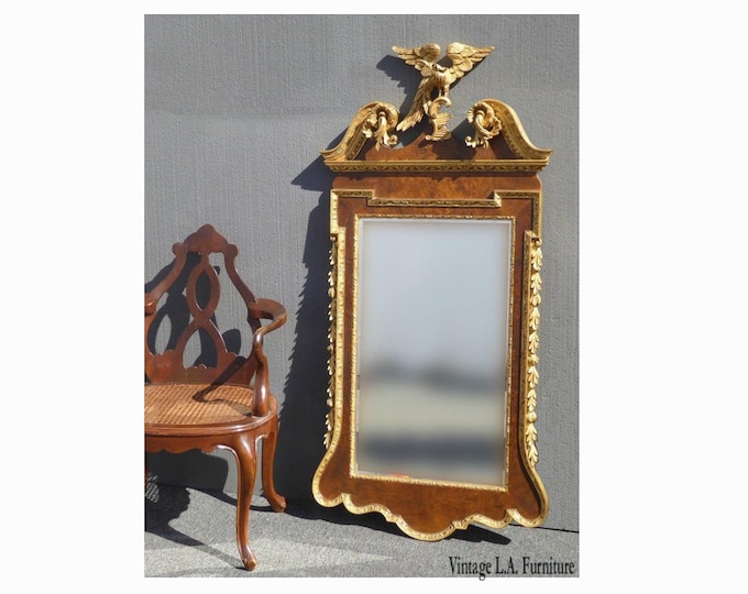 Vintage Federal Eagle Style Wall Mirror w Phoenix Motif Made in Italy ~ La Barge