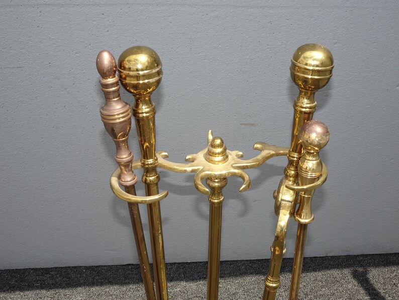 Vintage French Country Gold Fireplace Tools W Four Tools and Etsy