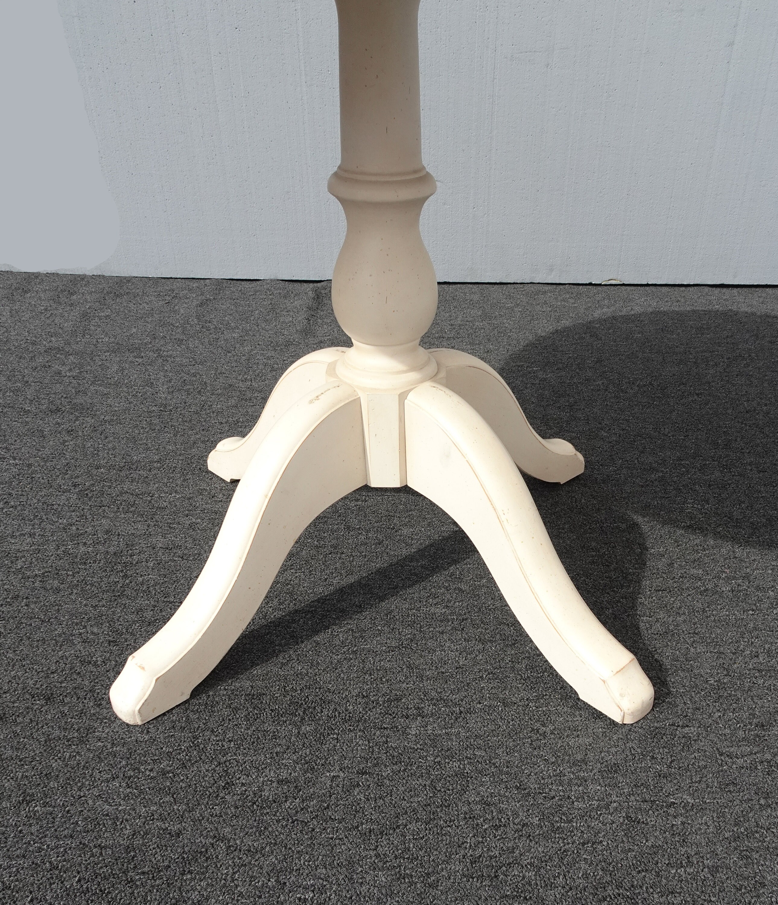 Vintage Ethan Allen French Country Brown Maple Dining Table White