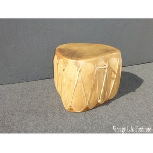Vintage Taos New Mexico Style Indian Rawhide Drum image 1