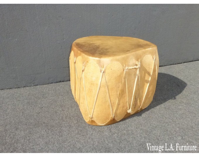 Vintage Taos New Mexico Style Indian Rawhide Drum