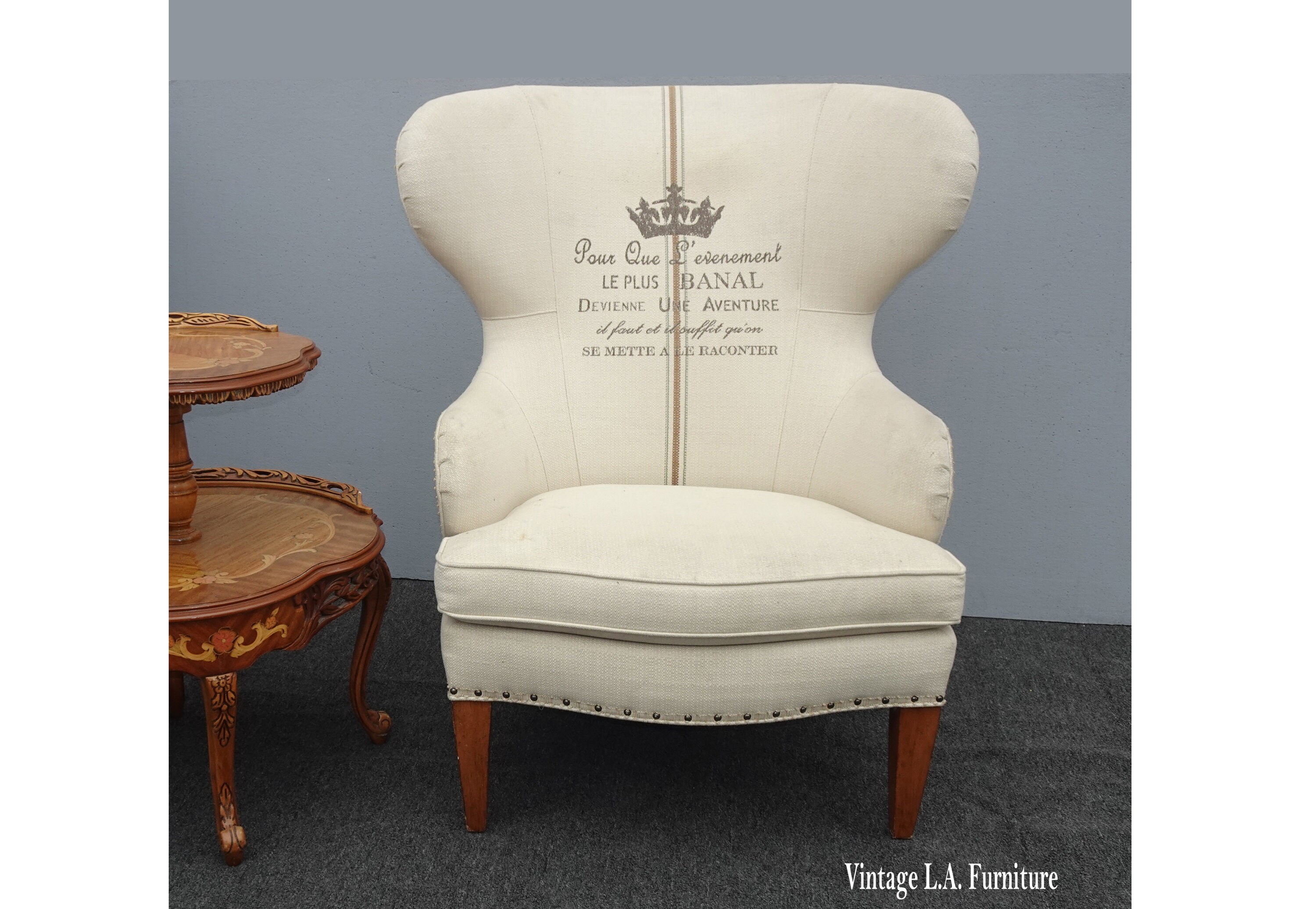 French Country Wingback Chair Etsy