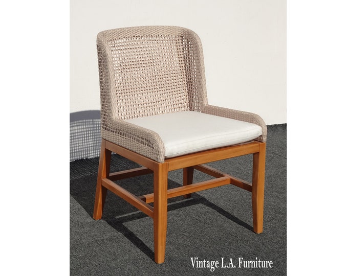 Palecek Vista Outdoor Side Chair Teak Frame w Woven Rope Seat 7951-79 Retails at 1500