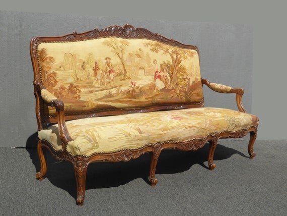 French Louis XV Period Walnut Chair with Original Tapestry - Fireside  Antiques