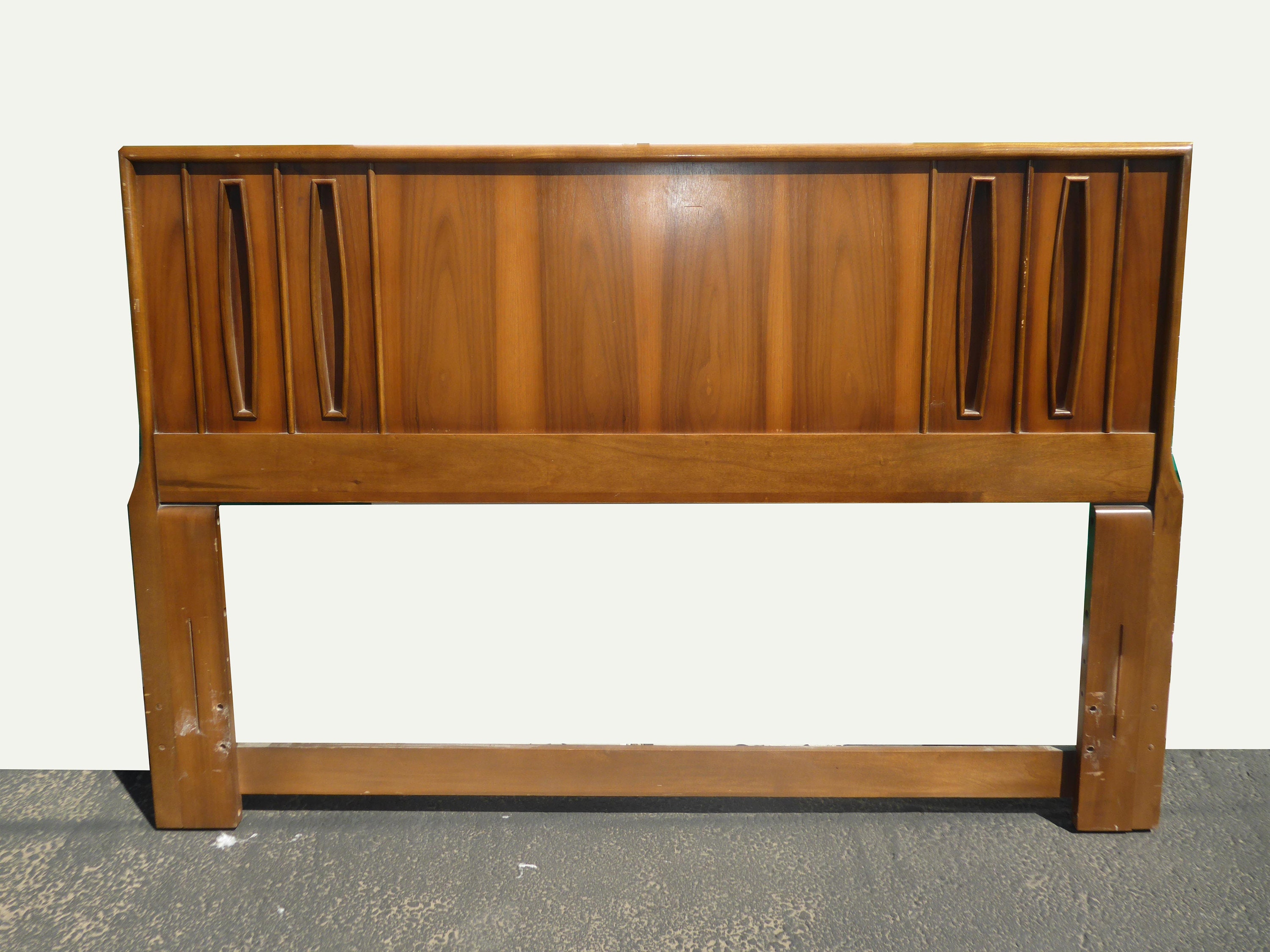 Vintage Mid Century Modern Sculptured Headboard 60 Wide
