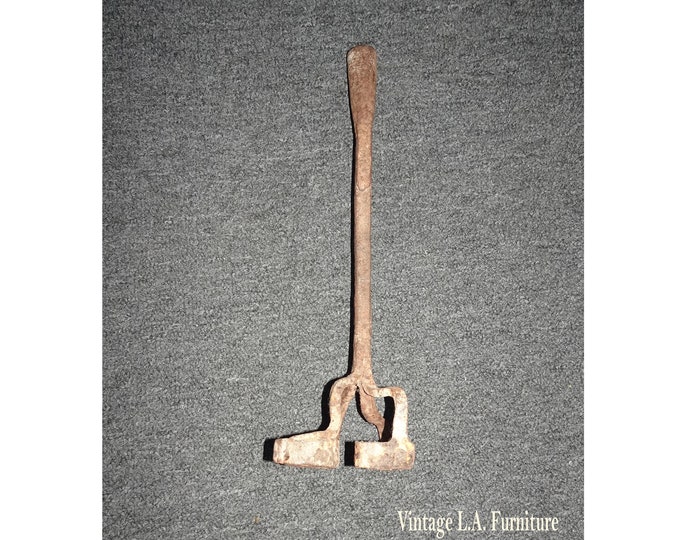 Vintage Wrought Iron Western Style Branding Iron w Stamp of the Letters FS