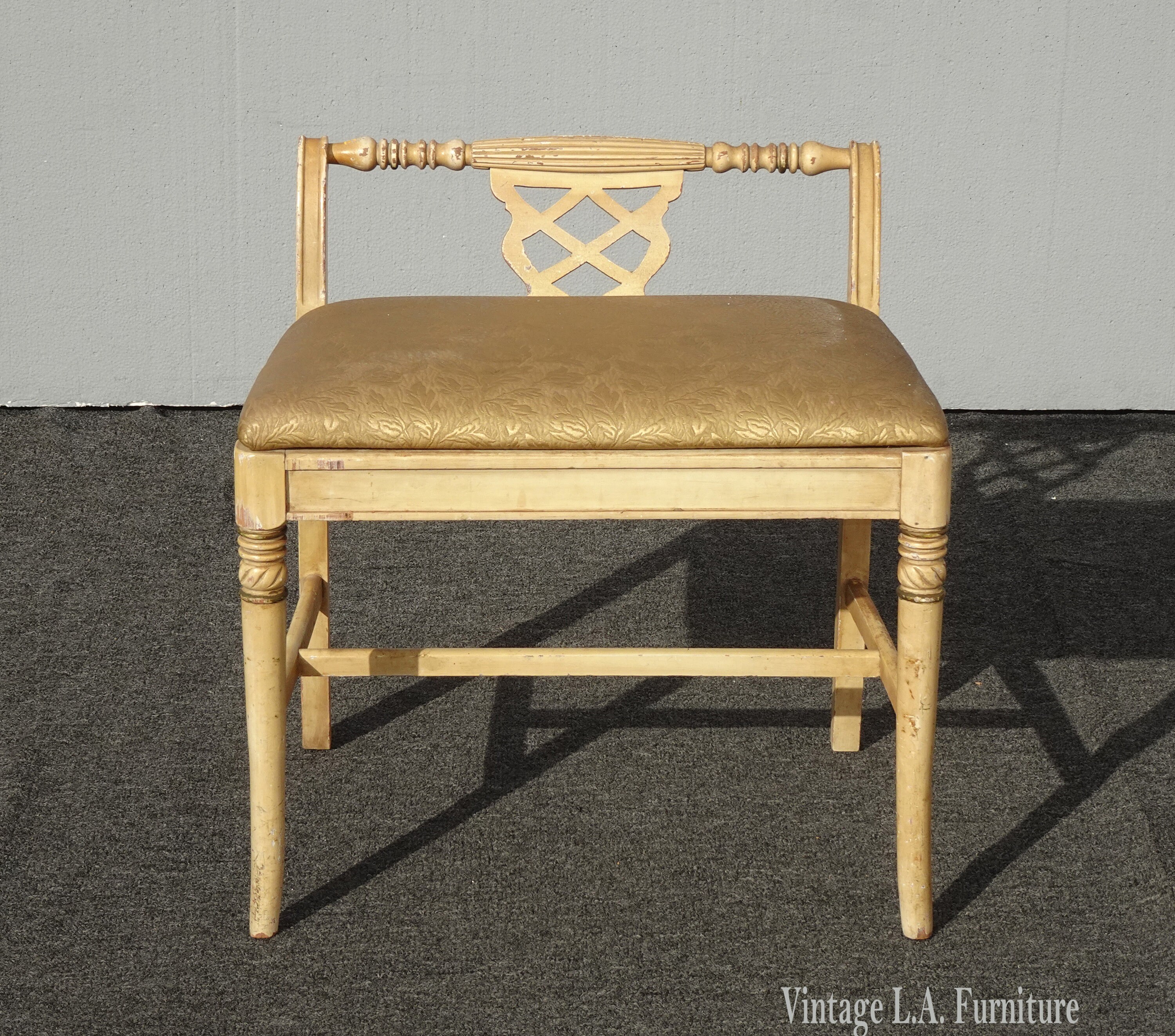 Antique wooden vanity chair deals