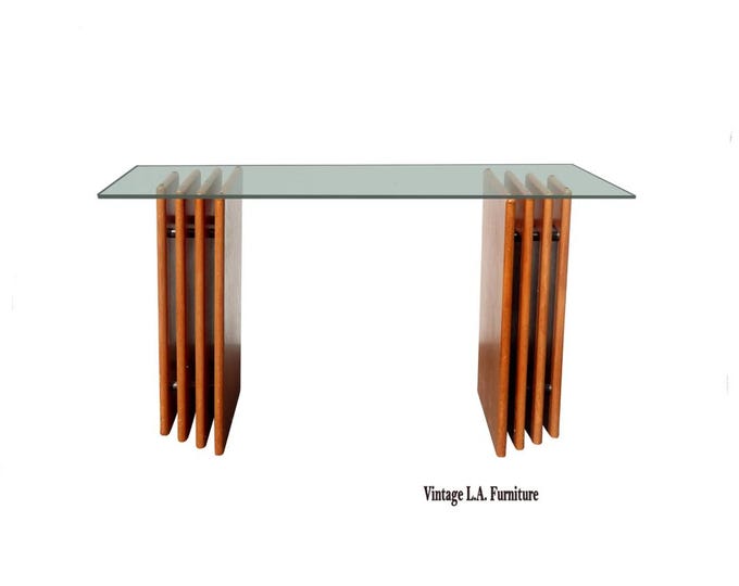 Vintage Mid Century Modern Console Sofa Table by Bendixen Design Made in Denmark