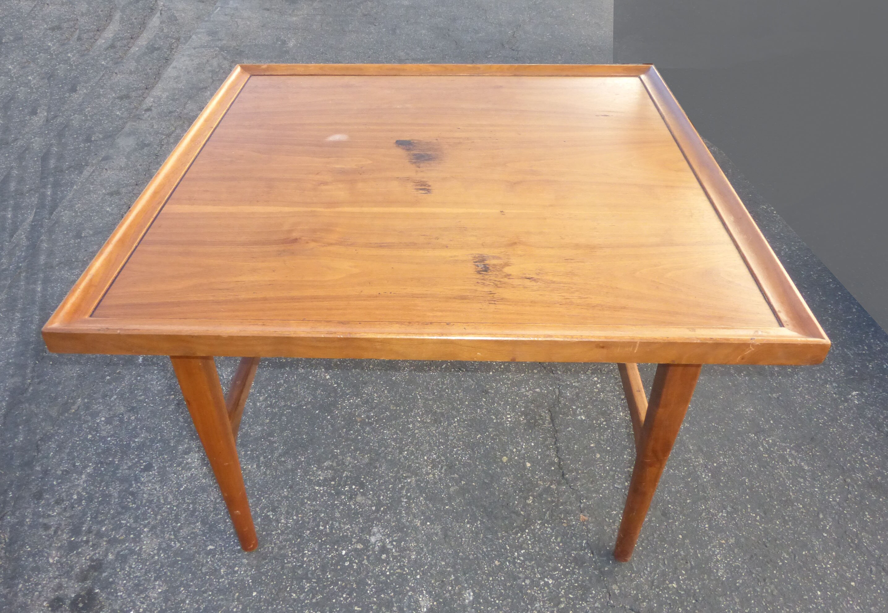 Vintage Drexel Coffee Table Square Danish Modern Style Peg Etsy