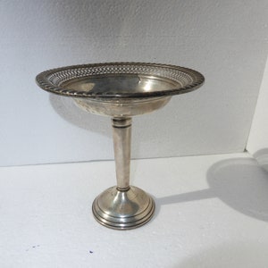 Antique Gruen Weighted Sterling Pedestal Silver Candy Dish image 4