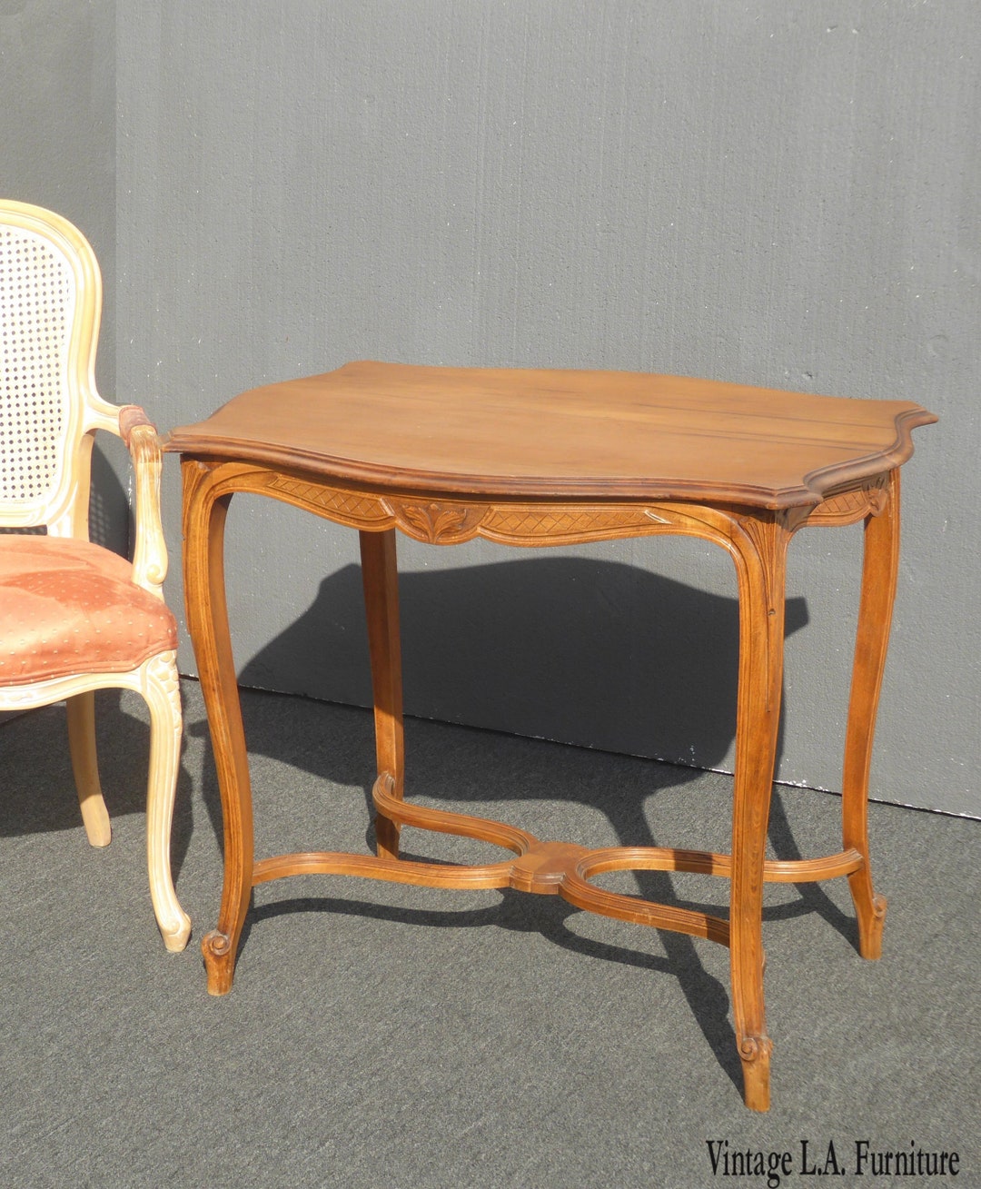 Vintage French Provincial Side Entry Table Solid Wood - Etsy