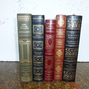 Five Leather Books First Additions BY Warren, Drury, Safire, Masters & Tuchman image 2