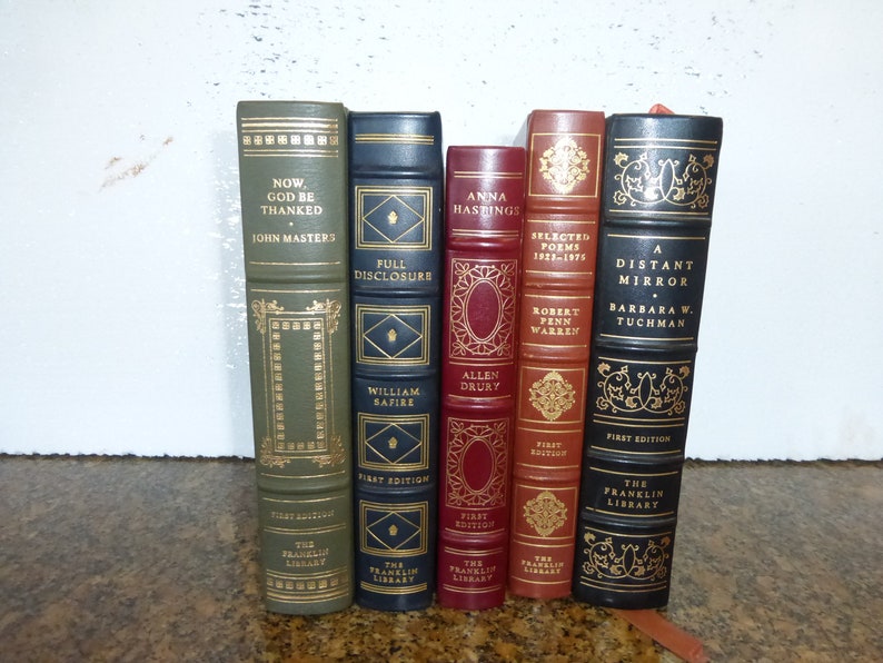 Five Leather Books First Additions BY Warren, Drury, Safire, Masters & Tuchman image 2