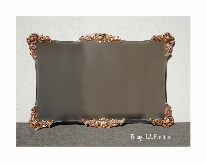 Large 35x52 Vintage French Louis XVI Sty Gold Rococo Wall Mantle Mirror Bassett