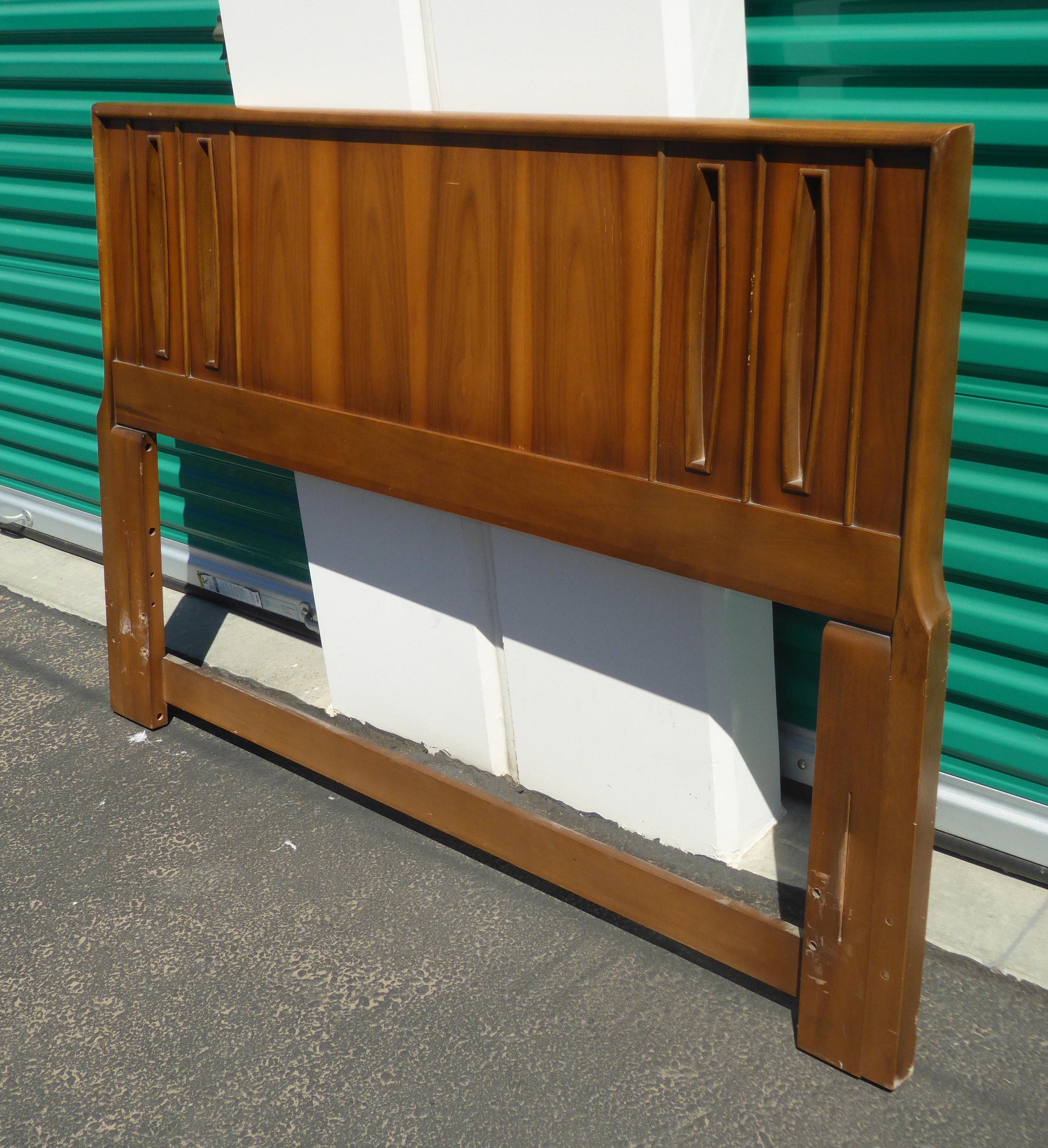 Vintage Mid Century Modern Sculptured Headboard 60 Wide