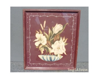 Vintage Turner Framed Floral Picture