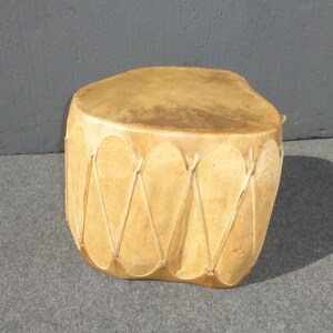 Vintage Taos New Mexico Style Indian Rawhide Drum image 4