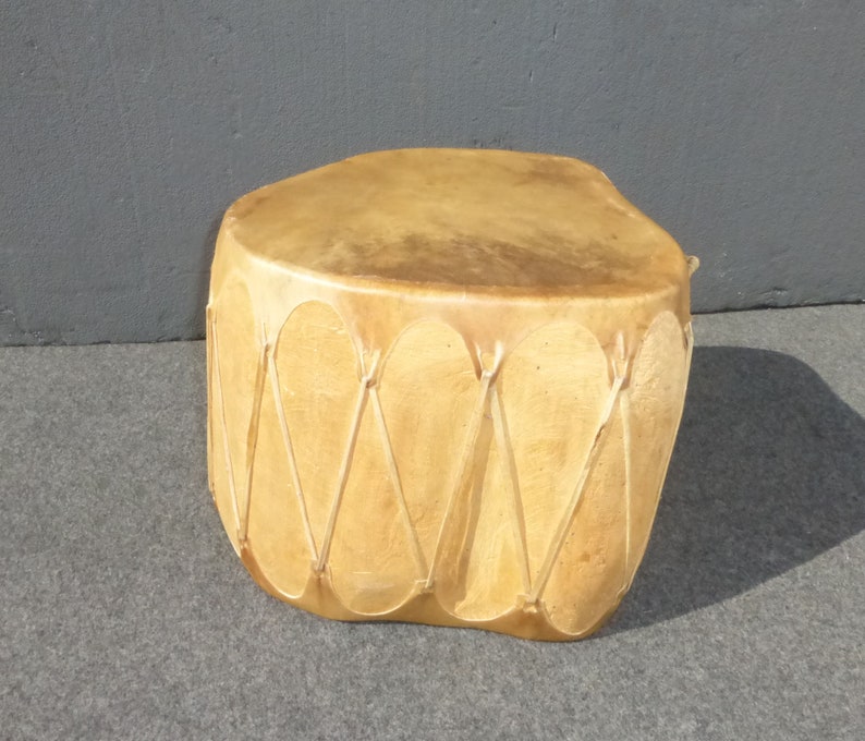 Vintage Taos New Mexico Style Indian Rawhide Drum image 4