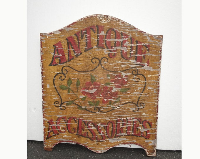 Antique French Country Store Sign Plaque Picture Worded Antiques & Accessories