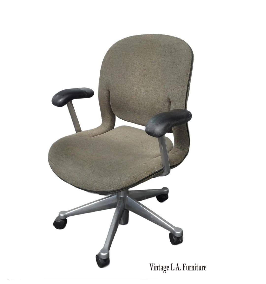2of4 Vintage Herman Miller Task Desk Arm Chair Aluminum Base