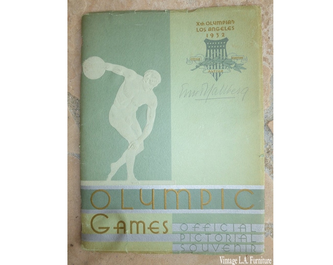 1932 Olympic Games Xth Olympiad Los Angeles Official Pictorial Souvenir