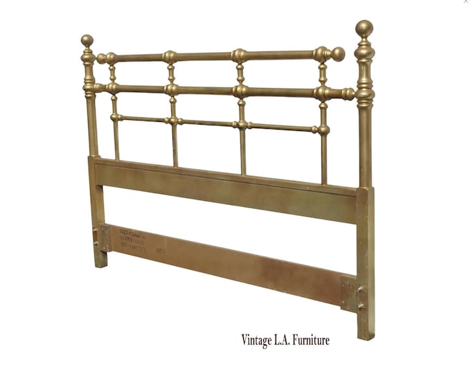 Vintage Drexel Hollywood Regency Gold Queen Headboard by Drexel