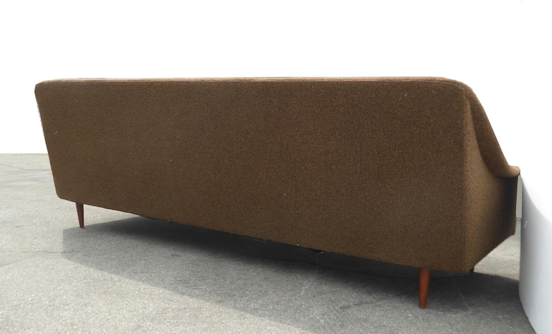 Vintage Mid Century Modern Brown Sofa and Chair Folke Ohlsson for DUX Style