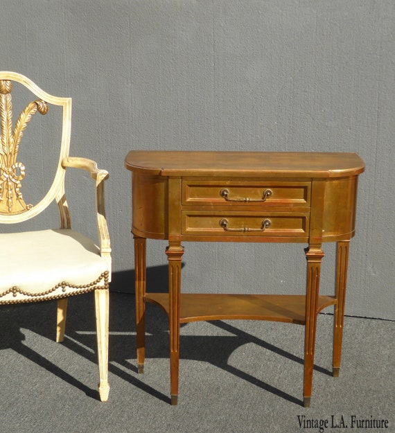Vintage Hollywood Regency Side Entry Table by Hekman