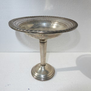 Antique Gruen Weighted Sterling Pedestal Silver Candy Dish image 2