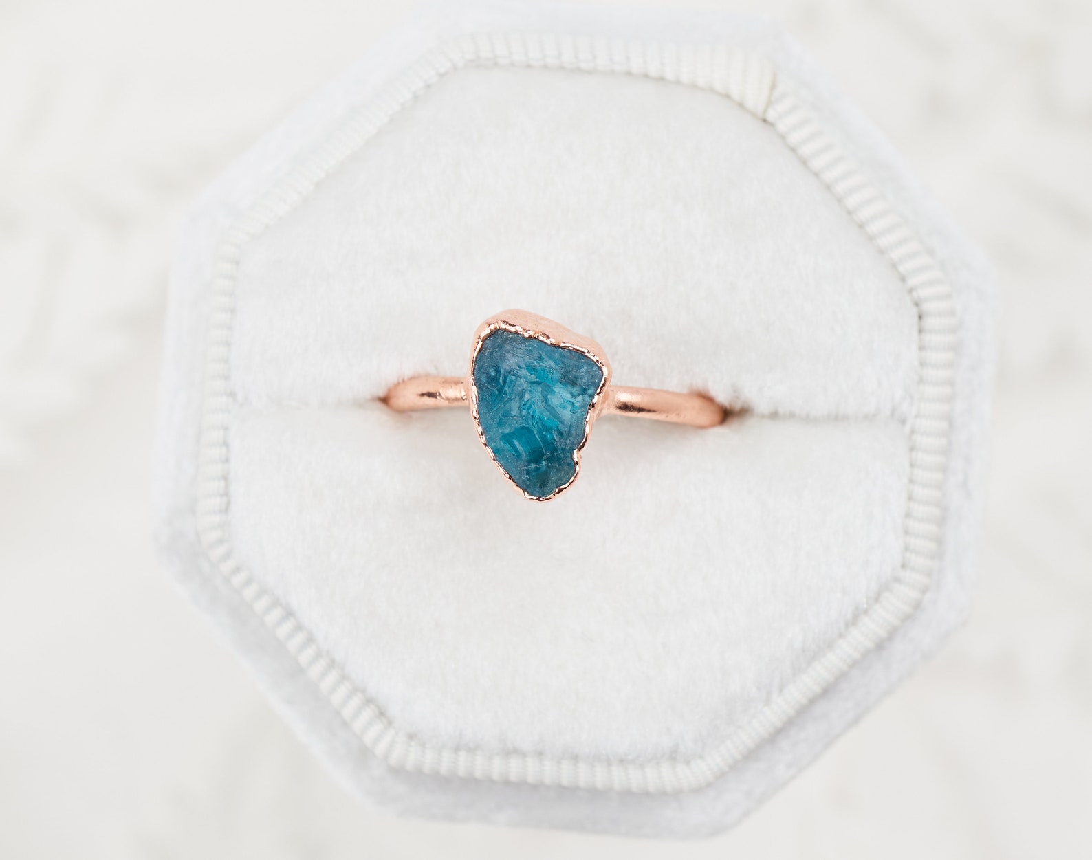 Blue Apatite Ring Raw Gem Ring Raw Stone Rings Raw Crystal Etsy