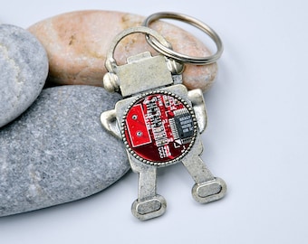 Geek keychain for nerd man / boyfriend / brother/ husband / dad / father Nerdy Valentine's Day gift